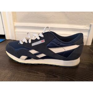 Reebok Classic Nylon Navy Blue White Womens Sneakers 039501 Size 8